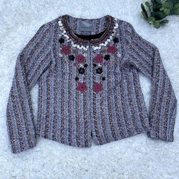 Anthropologie summer of love suzy tweed beaded bla - Picture 1 of 7